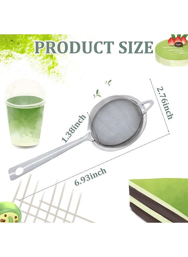2PCS Pure Matcha Sifter, Tea Strainer, Very Fine Mesh, Stainless Steel, Eliminate Clumps In Green Tea Powder for Baking, Tea - Image 2
