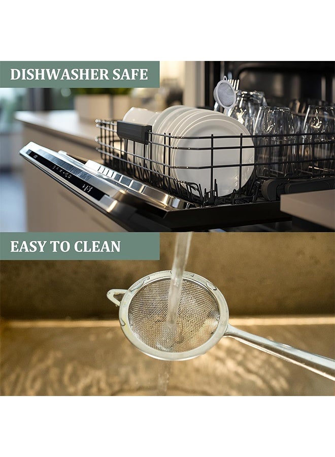 2PCS Pure Matcha Sifter, Tea Strainer, Very Fine Mesh, Stainless Steel, Eliminate Clumps In Green Tea Powder for Baking, Tea - Image 3