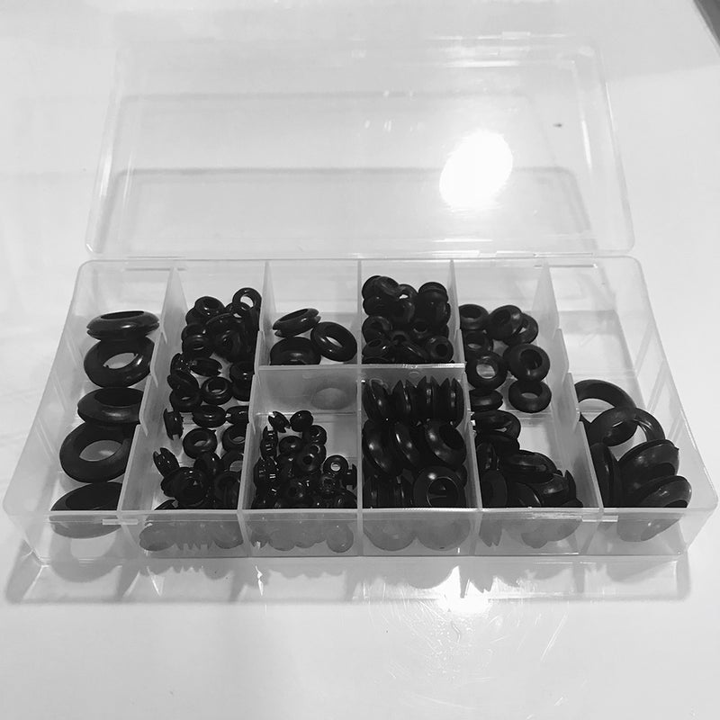 180PCS Rubber Washer Seals Set Insulation Ring Gasket Car Air Conditioning Compressor Seals Vehicle Auto Repair Tool Kit (Black) - Image 2