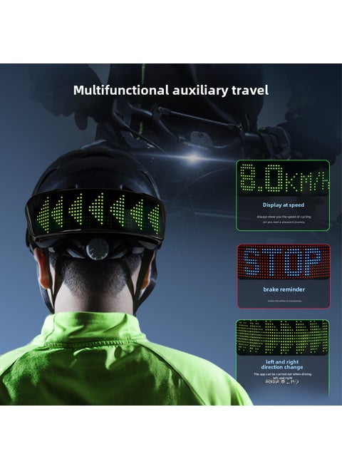New Luminous Motorcycle Helmet with Bluetooth and Customizable LED Screen Black
