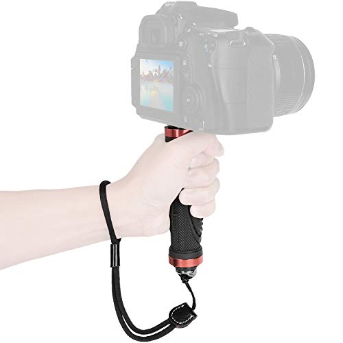 ChromLives Camera Handle Grip Support Mount with Camera Wrist Strap Handlegrip Camera Stabilizer with 1/4'' Male Screw for Digital Video Camera Camcorder Action Camera LED Video Light - Image 1