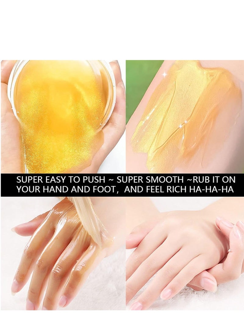 Rozino Vitamin C & Turmeric Hand and Foot Peel Mask, Hydrating Peel Off Hand Wax Mask Nourishing Exfoliating Repair Dry Rough Cracked Skin Hands Care, Exfoliating Hand Peeling Mask for Men & Women  - Image 3