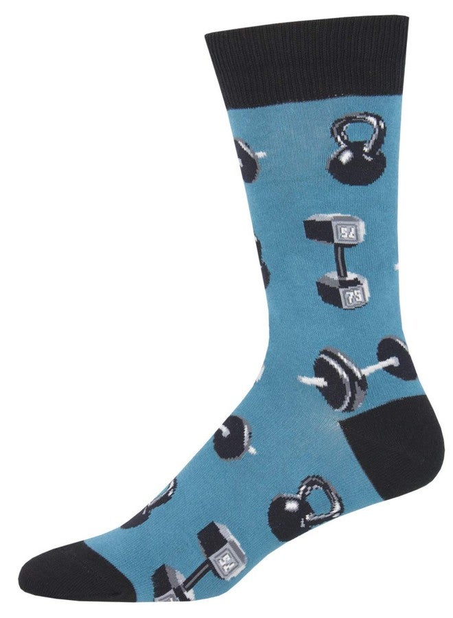 Socksmith Do You Even Lift, Bro? Blue 10-13 (Men's Shoe Size 7-12.5) - Image 1