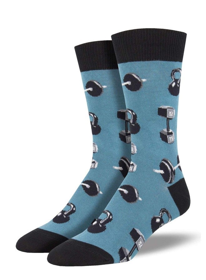 Socksmith Do You Even Lift, Bro? Blue 10-13 (Men's Shoe Size 7-12.5) - Image 2