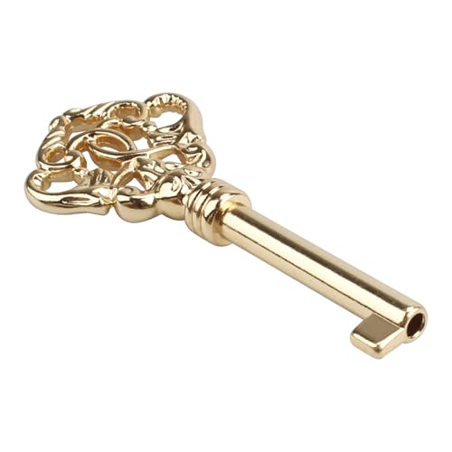 VIDABTE KYF-2 Solid Brass Reproduction Skeleton Key,Antique Brass Skeleton Key fits Most of Sligh, Pearl, Colonial and Seth Thomas Clocks - Fancy, Vintage and Old Furniture (1 pcs) - Image 3