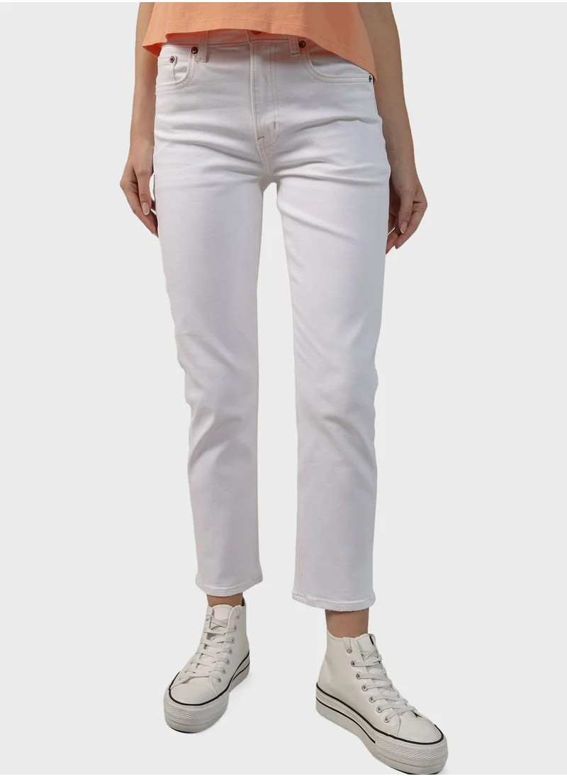 American Eagle High Waist Straight Jeans