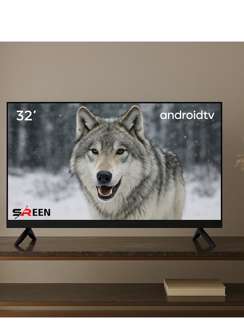 SREEN - Sreen 32" smart frameless LED, HD, Smart, Android 14- SRET-32S1 - Image 1