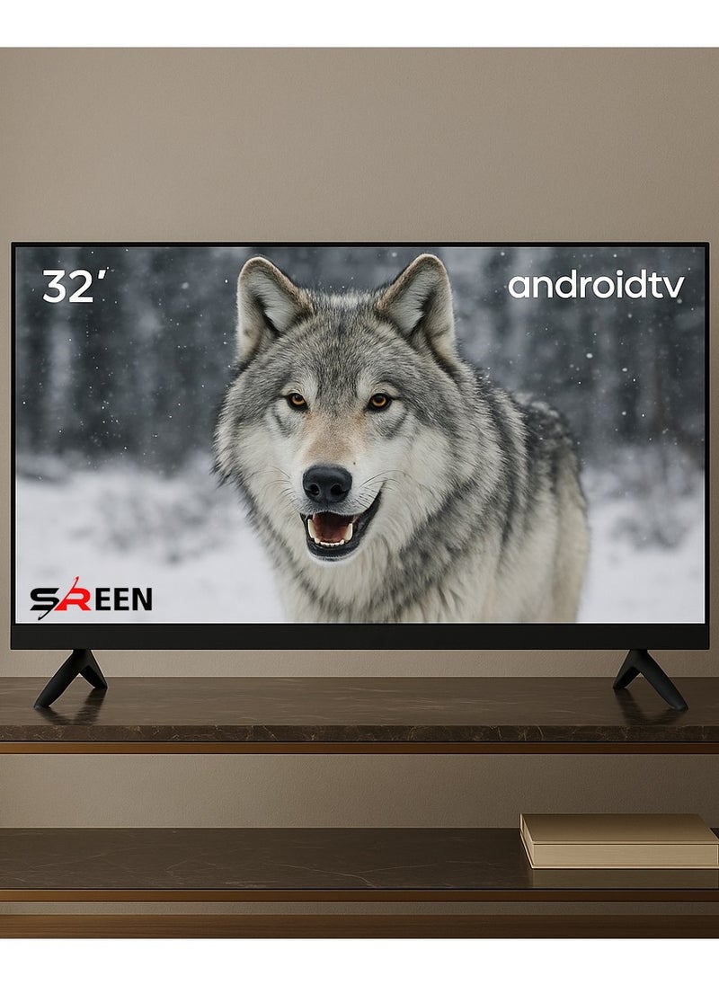 SREEN - Sreen 32" smart frameless LED, HD, Smart, Android 14- SRET-32S1 - Image 1