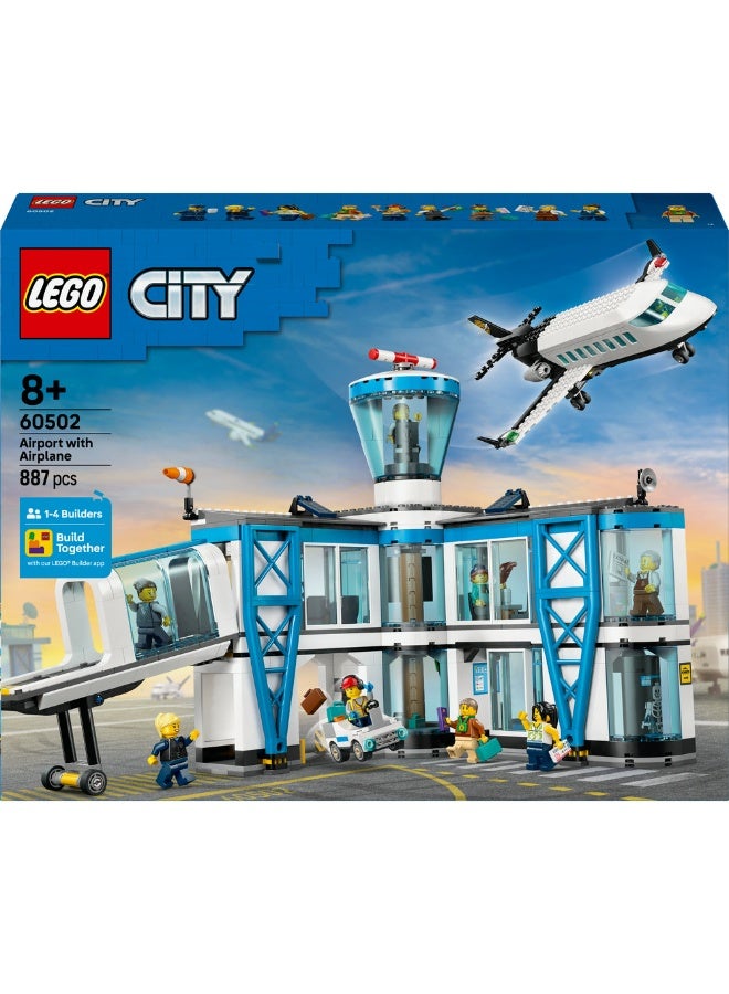 LEGO City Airport with Airplane - Toy Model Airport Set - 60502  (Age 8+, 887 Pieces) - Image 2
