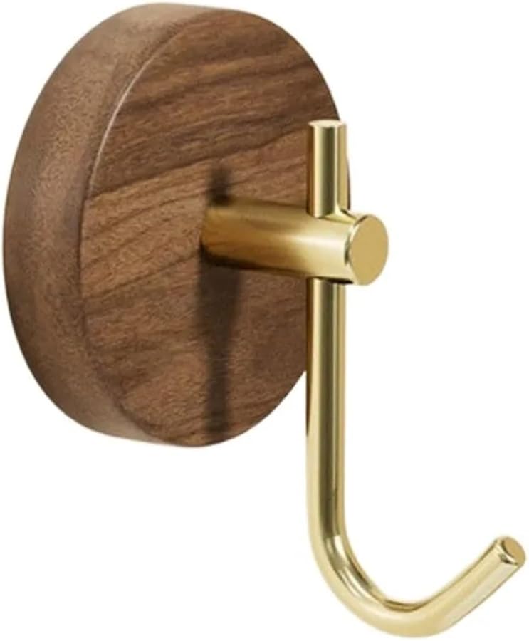 خطافات حائط لاصقة ذهبية بدون حفر حامل معطف تخزين حامل مفاتيح - Image 1