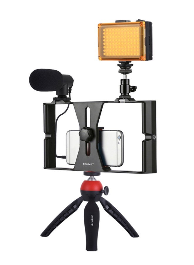 NIBEMINENT 7-In-1 Smartphone Handheld Filmmaking Video Rig Kit Black/Yellow/Red  - Image 2