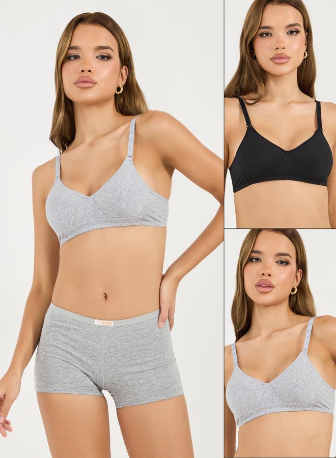 Styli Pack of 2 - Padded Non Wired T-Shirt Bra  - Image 1