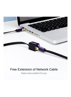 NIBEMINENT CAT 7 RJ45 LAN Network Extension Cable Black  - Image 5