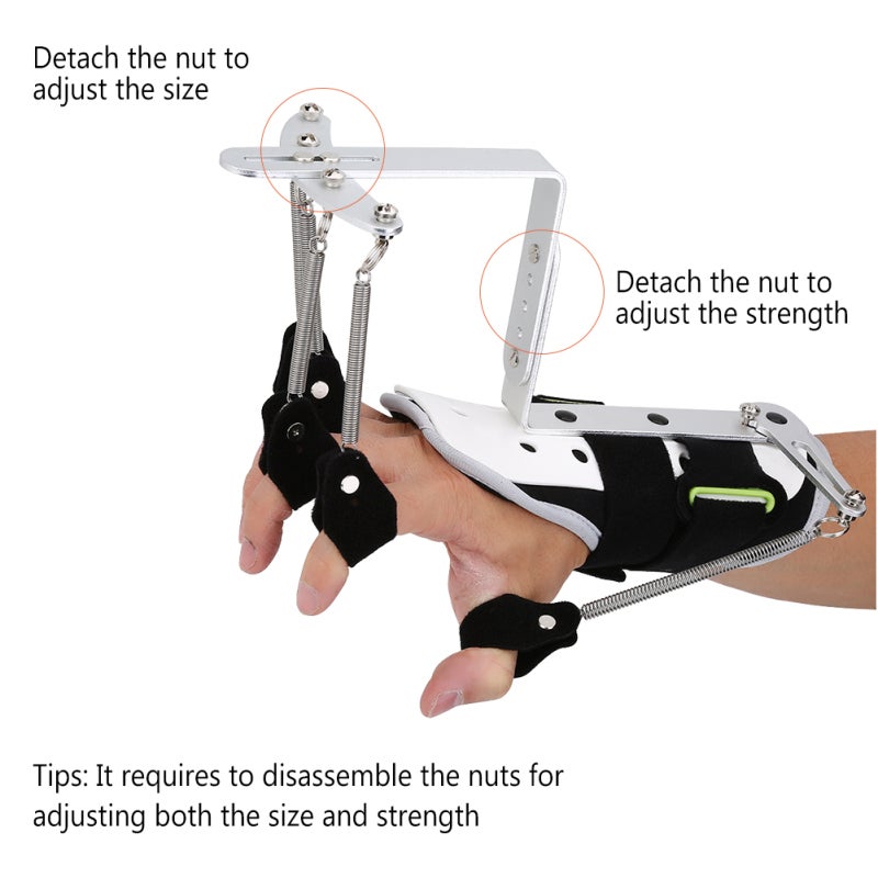 Adjustable Finger Rehabilitation Brace Disassembled Stainless Nuts Fingerstall - Hand Tendon Exercise Equipment for Stroke Hemiplegia Patients - Image 3