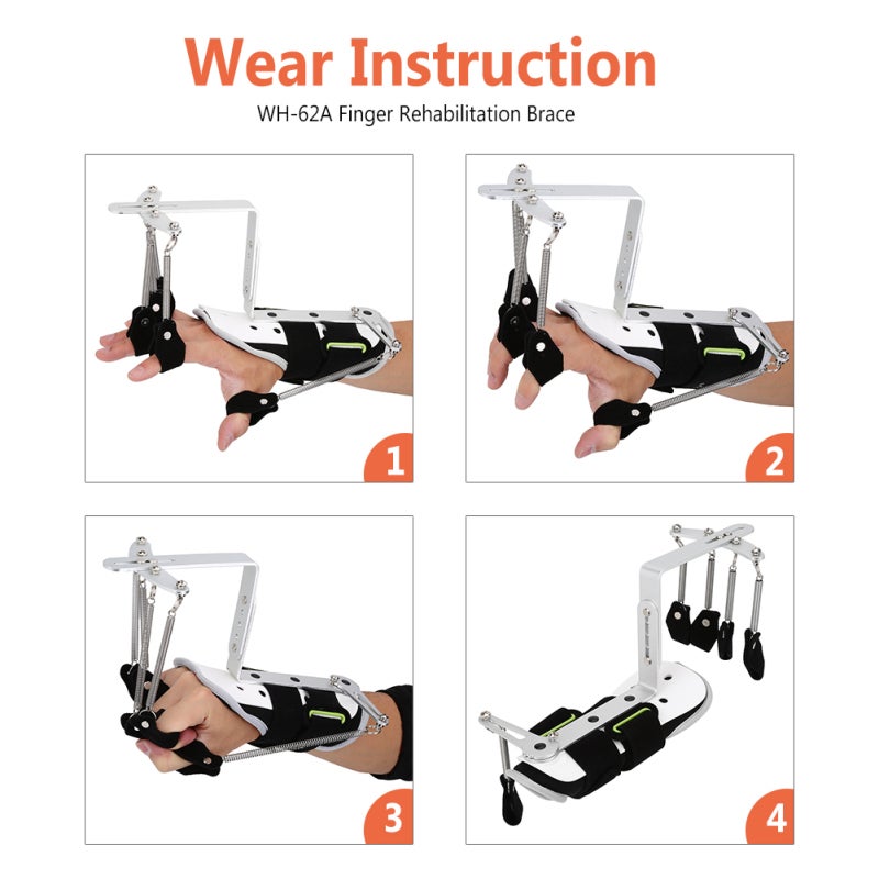 Adjustable Finger Rehabilitation Brace Disassembled Stainless Nuts Fingerstall - Hand Tendon Exercise Equipment for Stroke Hemiplegia Patients - Image 2