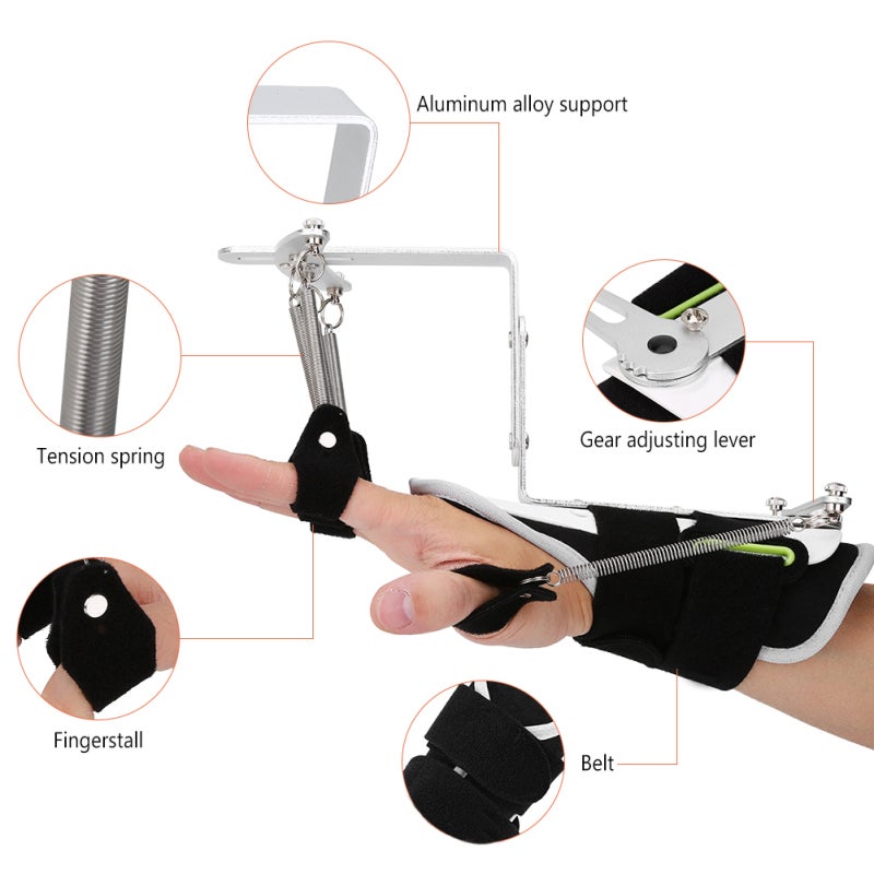 Adjustable Finger Rehabilitation Brace Disassembled Stainless Nuts Fingerstall - Hand Tendon Exercise Equipment for Stroke Hemiplegia Patients - Image 4