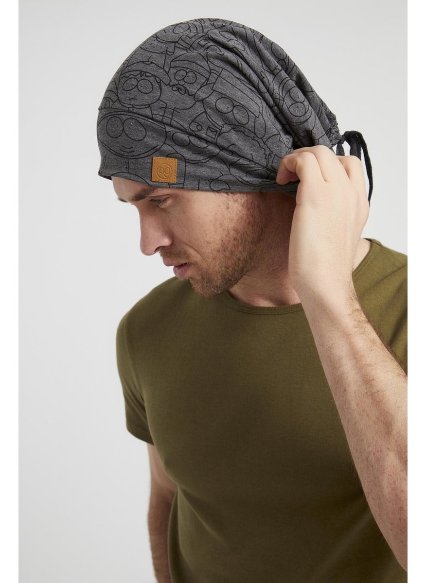 Butikgiz Men's Smoked Yarn Patterned Special Design 4 Season Hat Beret Buff Ultra Soft Combed Cotton  - Image 3