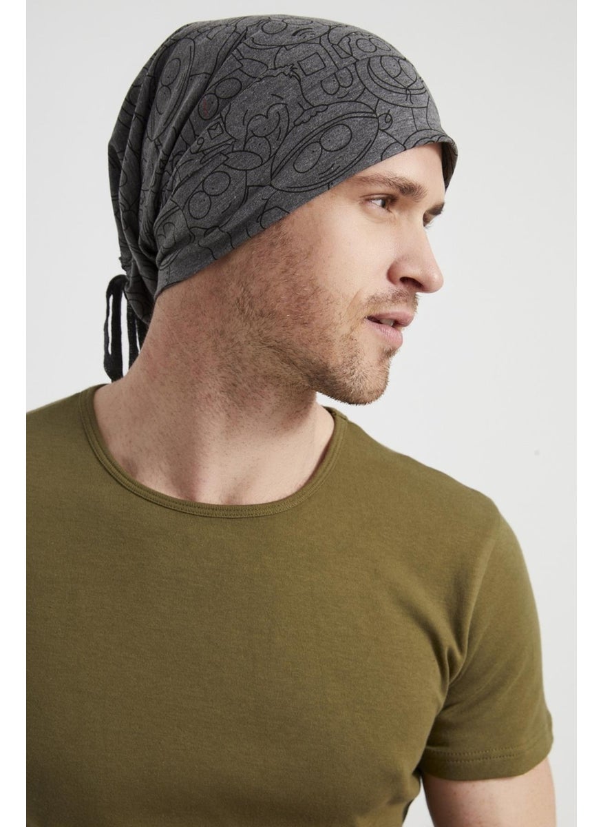 Butikgiz Men's Smoked Yarn Patterned Special Design 4 Season Hat Beret Buff Ultra Soft Combed Cotton  - Image 4