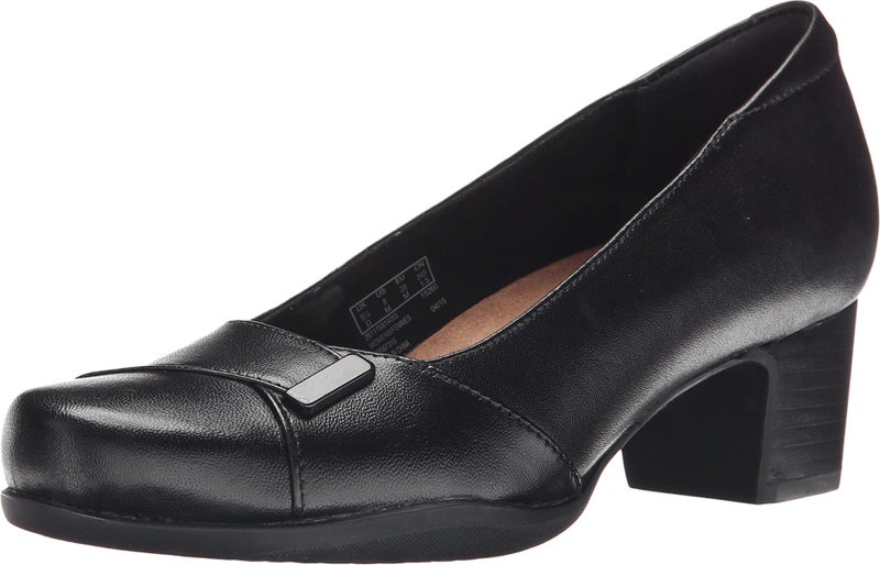 Clarks Women's Rosalyn Belle, Black Leather, 8 B(M) US - Image 4