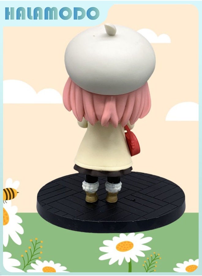HALAMODO - Spy x Family 14 cm Winter Coat Anya with Backpack Figure Model, Trendy Anime Figures, Decoration Gift - Image 1