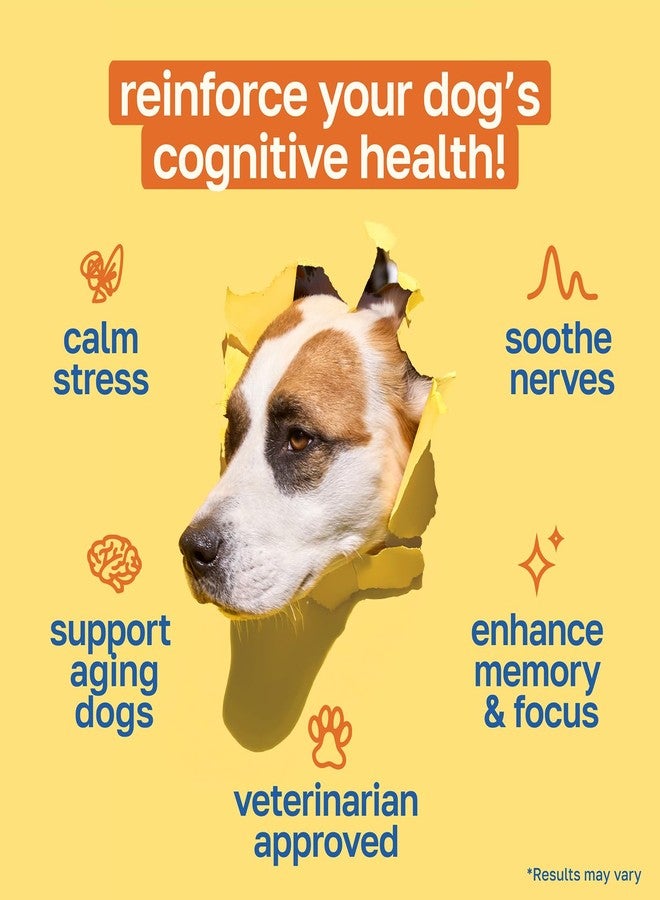 Happy Paws Cognitive Taurine Supplement for Dogs, Soft Chews with Spirulina, CoQ10 & Vitamins B1, B3, B12, Senior Dog Vitamins that Support Cognitive Function, Memory and Focus, - Image 2