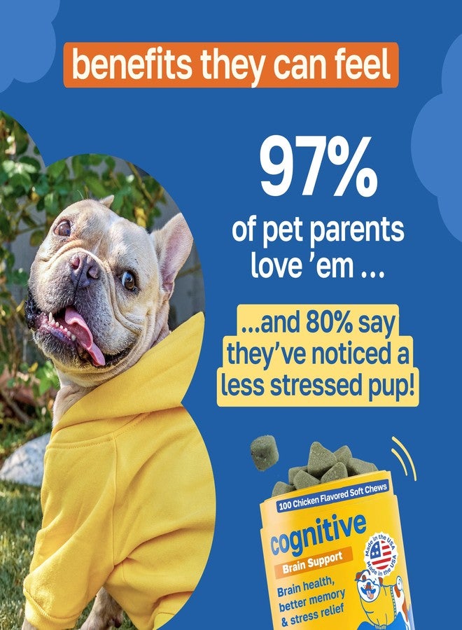Happy Paws Cognitive Taurine Supplement for Dogs, Soft Chews with Spirulina, CoQ10 & Vitamins B1, B3, B12, Senior Dog Vitamins that Support Cognitive Function, Memory and Focus, - Image 4