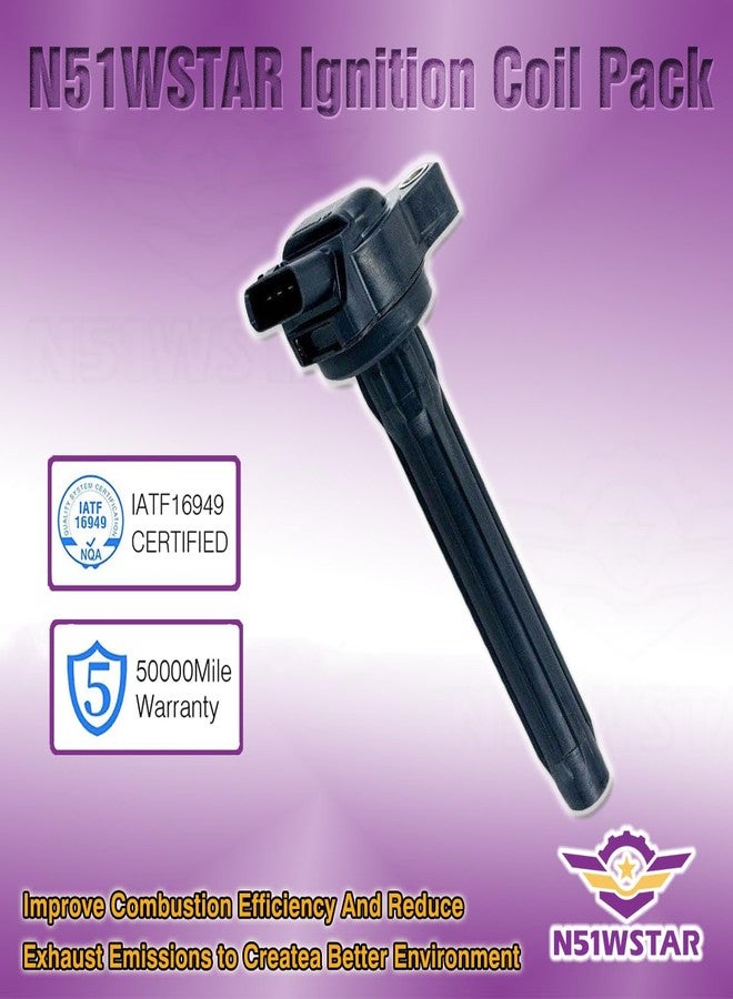 N51WSTAR مجموعة ملفات إشعال N51WSTAR (قطعة واحدة) متوافقة مع سيارات لكزس ES350، RX350، RX450H، RX450HL، تويوتا أفالون، كامري، هايلاندر، بريوس V، سيينا 3.5 لتر 2GR. إصدار جديد بديل لـ UF828 90919-02280 90919-A2013 - Image 4