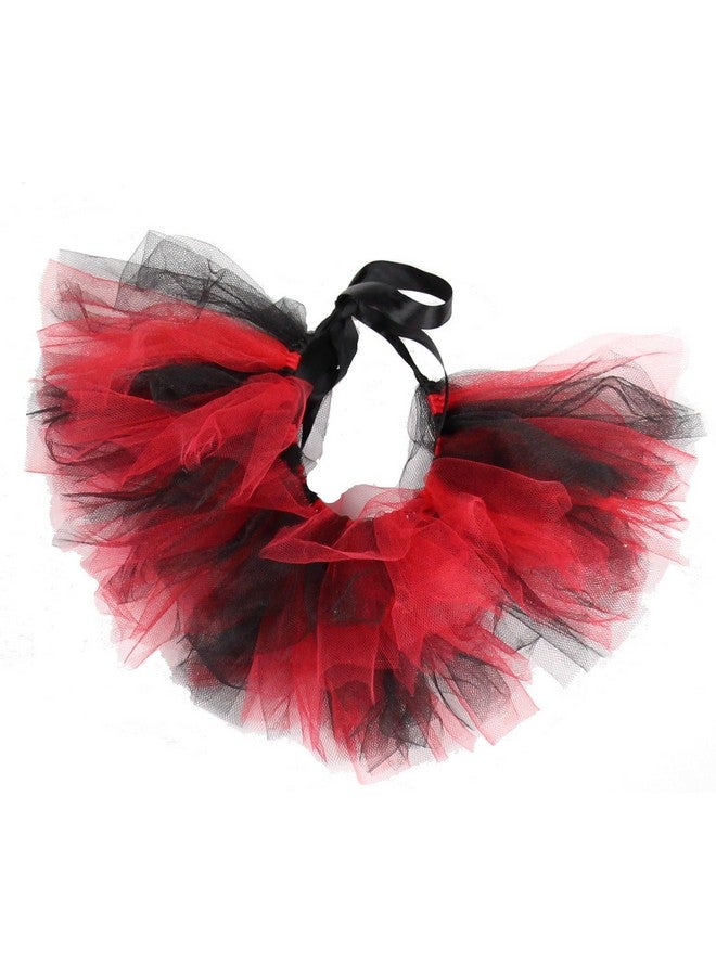 PAWPATU Team Spirit Tulle Tutu for X-Large Dogs, Handcrafted in USA, Red and Black
