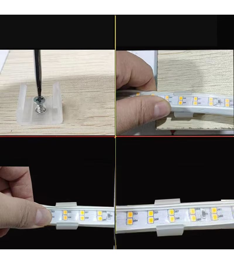 مشابك شريط LED 50 حزمة مجموعة مثبتات وموصلات لشريط النيون - Image 5