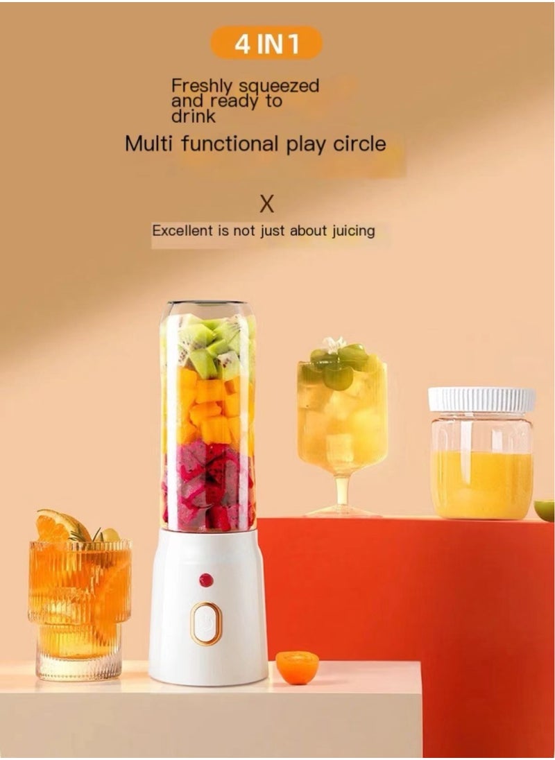 Generic - Portable Blender One-Touch Button Smoothie Maker with 450ML, BPA-Free Sports Bottle with Travel Lid, Long-Lasting 1500mAh battery - Image 1