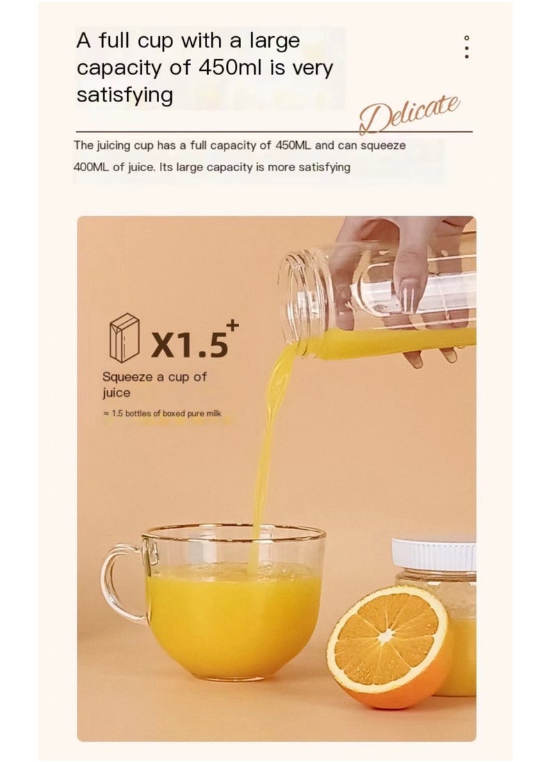 Generic - Portable Blender One-Touch Button Smoothie Maker with 450ML, BPA-Free Sports Bottle with Travel Lid, Long-Lasting 1500mAh battery - Image 1