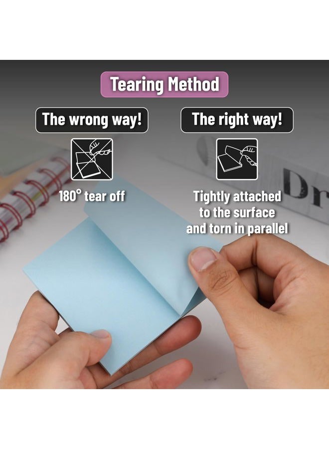 Mr. Pen Sticky Notes, 3'x3', 12 Pads, Bright Colors, Bulk - Image 4