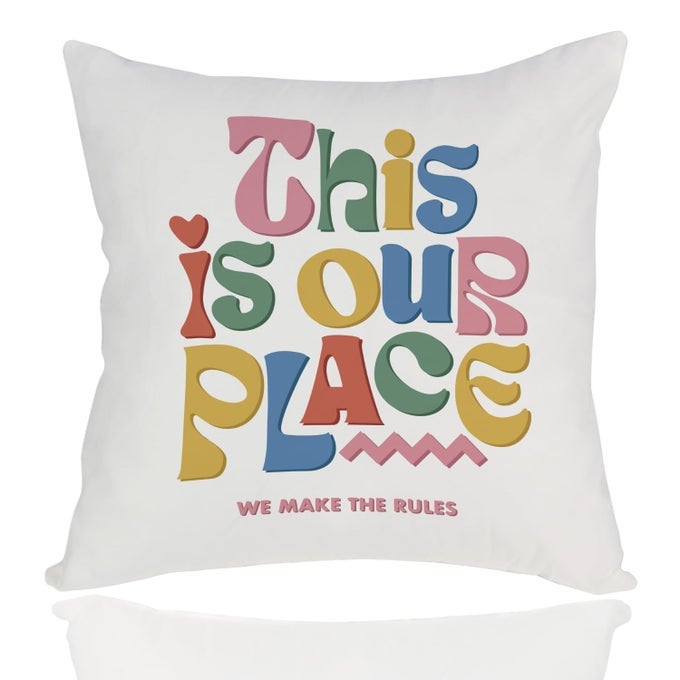 SING SONG MERCH PILLOW COVER FANS GIFTS FOR MUSIC LYRIC INSPIRED ALBUM NAME PILLOW CASE SINGER MERCHANDISE PILLOWCAS 18 X 18INCHTHIS IS OUR PLACE 6JP913