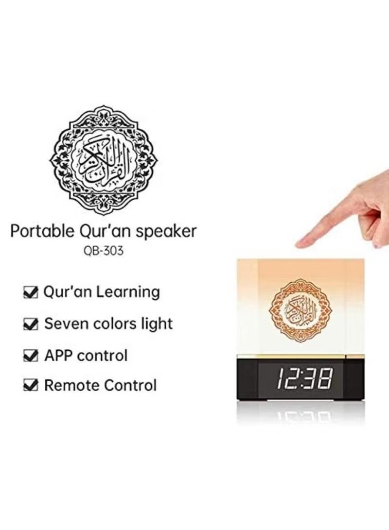 Digital Quran Player Speaker With Remote Control White - Image 4