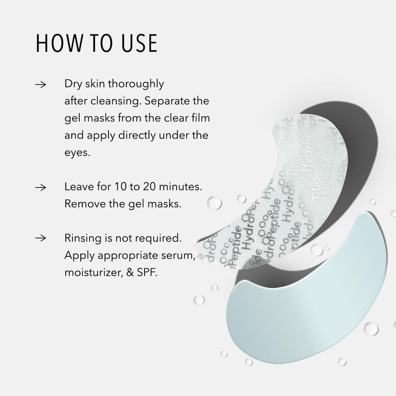 HydroPeptide PolyPeptide Collagel Eye Masks, Line-Lifting Hydrogel Under Eye Patch, Firmer Appearance & Hydration & Dark Circles, 8 Treatments - Image 4