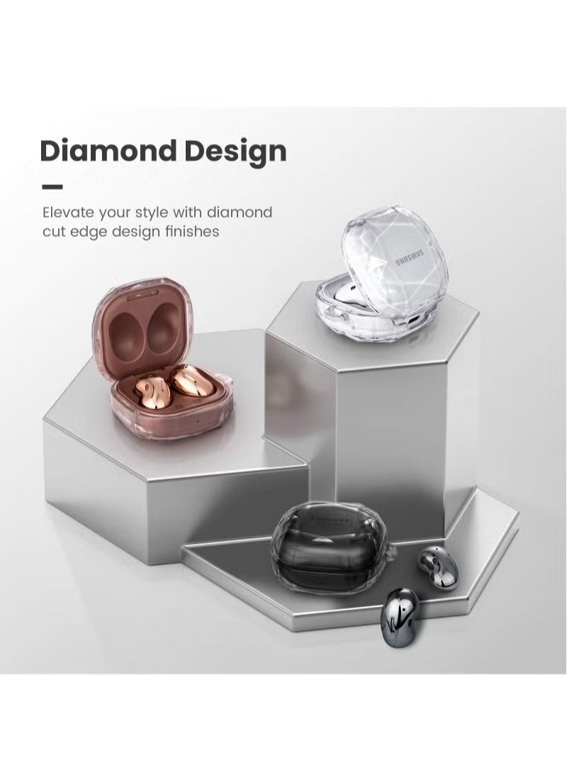 Generic - For Samsung Galaxy Buds FE Case 2023 | Galaxy Buds 2 Pro Case 2022 | Galaxy Buds 2 Case 2021 | Galaxy Buds Pro Case 2021 | Galaxy Buds Live 2020 Hard PC Shockproof Protective Cover with Keychain - Image 1