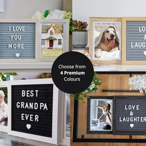 Oak letters Personalized Grandparents Picture Frame Gift from Grandkids – Custom Photo Frame for Grandma, Grandpa, Nana, Poppy, Papa – Double 6x4 Kids Picture Frame with Letter Board - Image 5