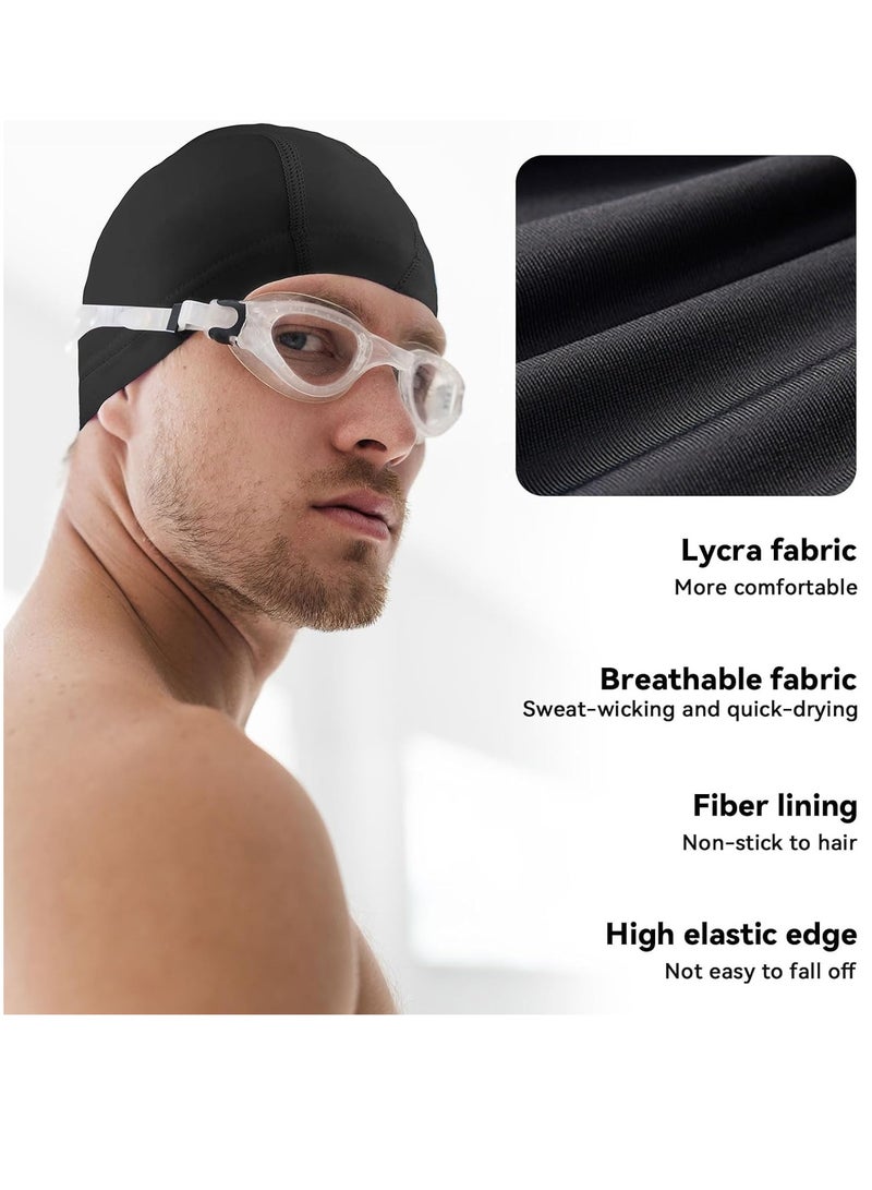 Bukela Swim Cap for Men Women Adult, High Stretch Fabric Swim Cap, Swimming Caps Non-Waterproof - Image 3