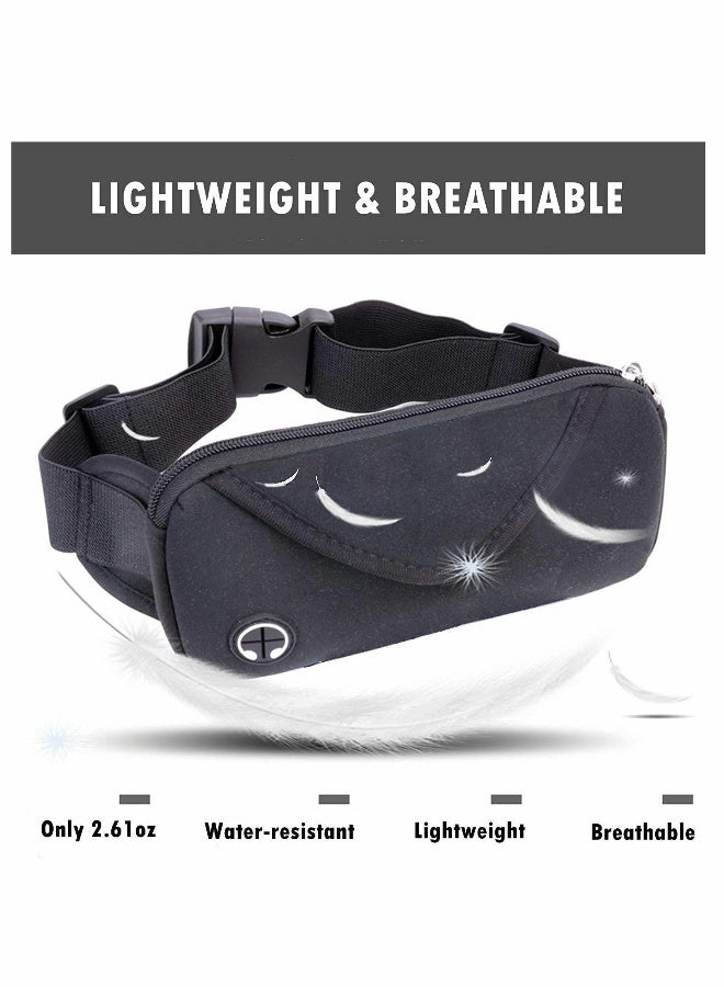 Running Pack, Slim Waist Bag with Phone Holder for Men and Women, Suitable for Walking Hiking Workout Traveling Cycling, Fit for All Cell Phones, Black - Image 2