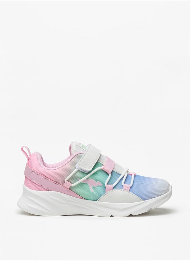 kangaROOS - Girls' Ombre Textured Sports Shoes with Hook and Loop Closure - Image 1