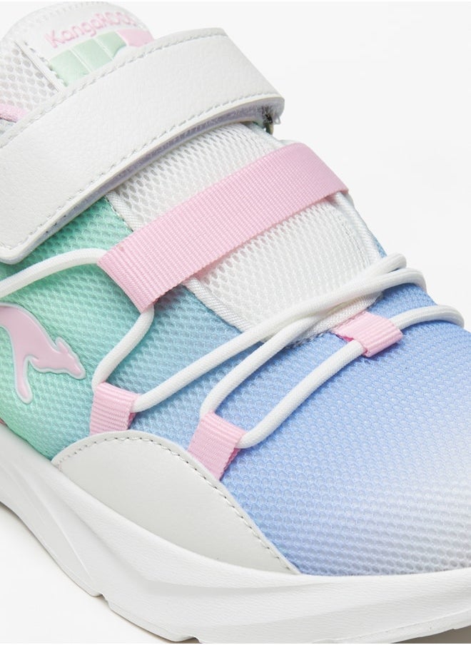 kangaROOS - Girls' Ombre Textured Sports Shoes with Hook and Loop Closure - Image 1