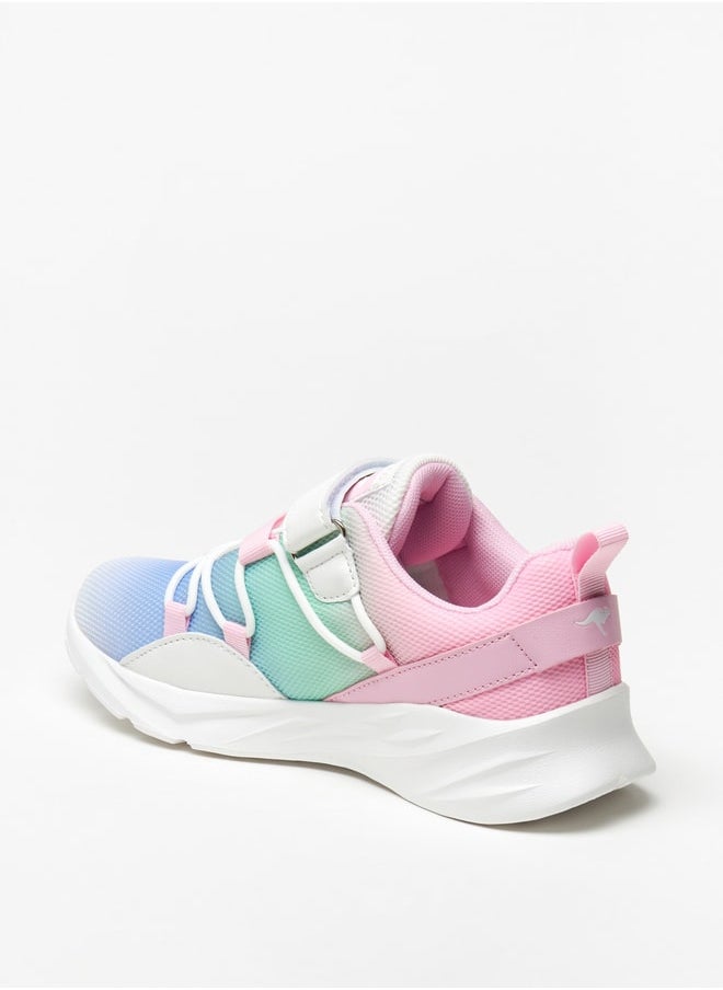 kangaROOS - Girls' Ombre Textured Sports Shoes with Hook and Loop Closure - Image 1