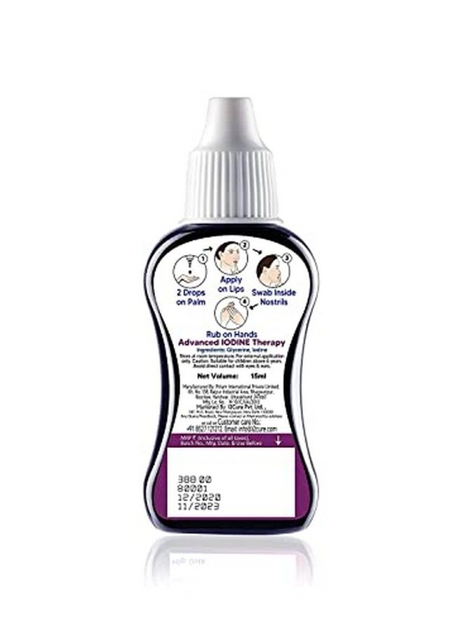 I2cure Bioshield Antiseptic Lotion Advanced Iodine Therapy To Protect Against Virus Bacteria & Fungus (15Ml Pack Of 6) - Image 3