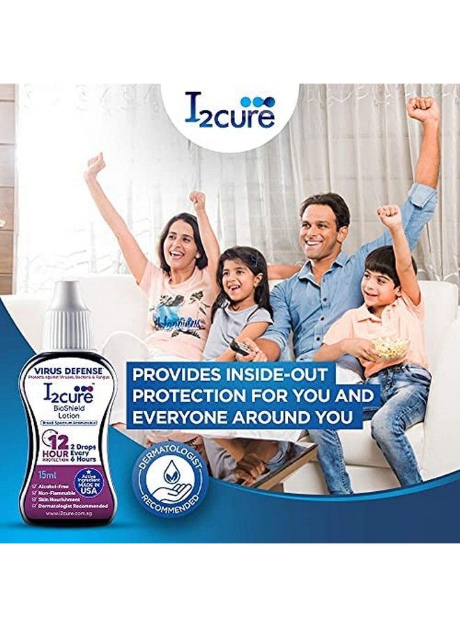 I2cure Bioshield Antiseptic Lotion Advanced Iodine Therapy To Protect Against Virus Bacteria & Fungus (15Ml Pack Of 6) - Image 4