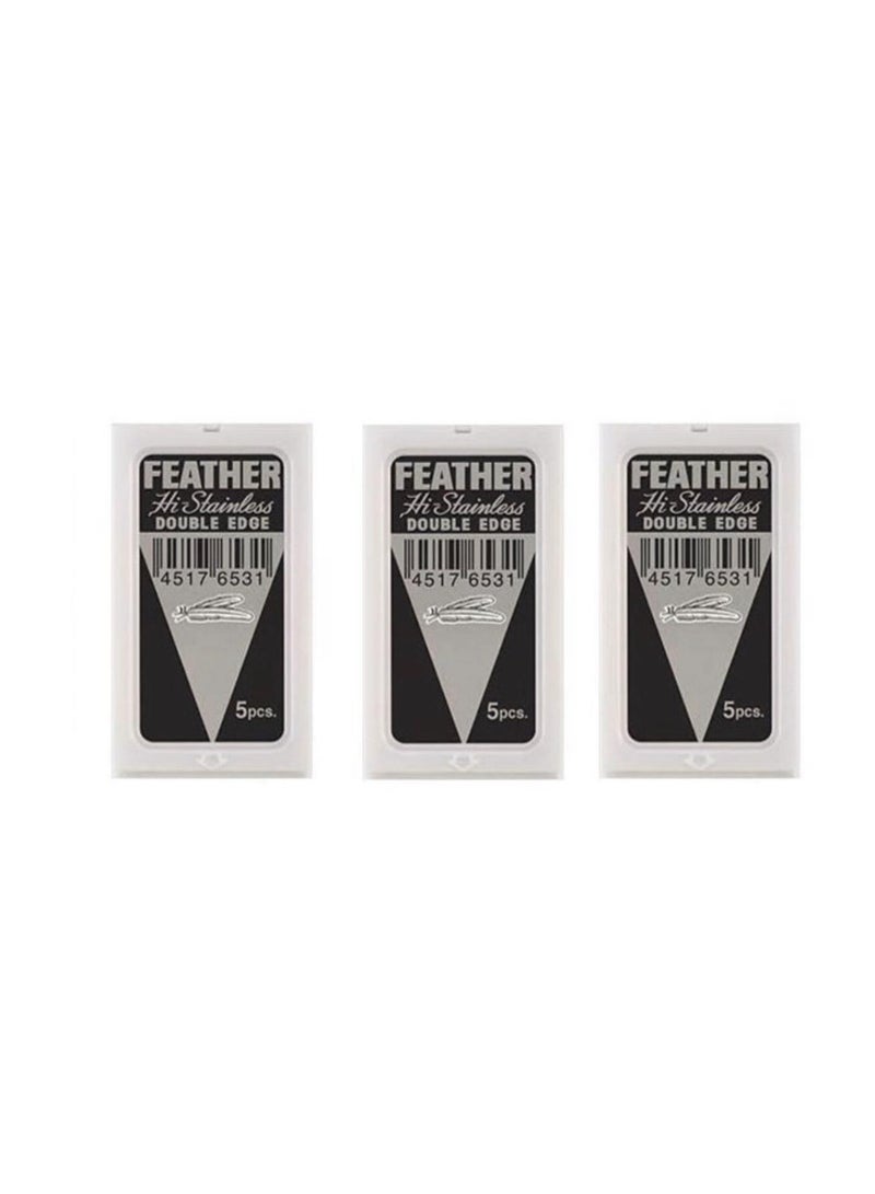 Feather 15-Count Double Edge Safety Razor Blades