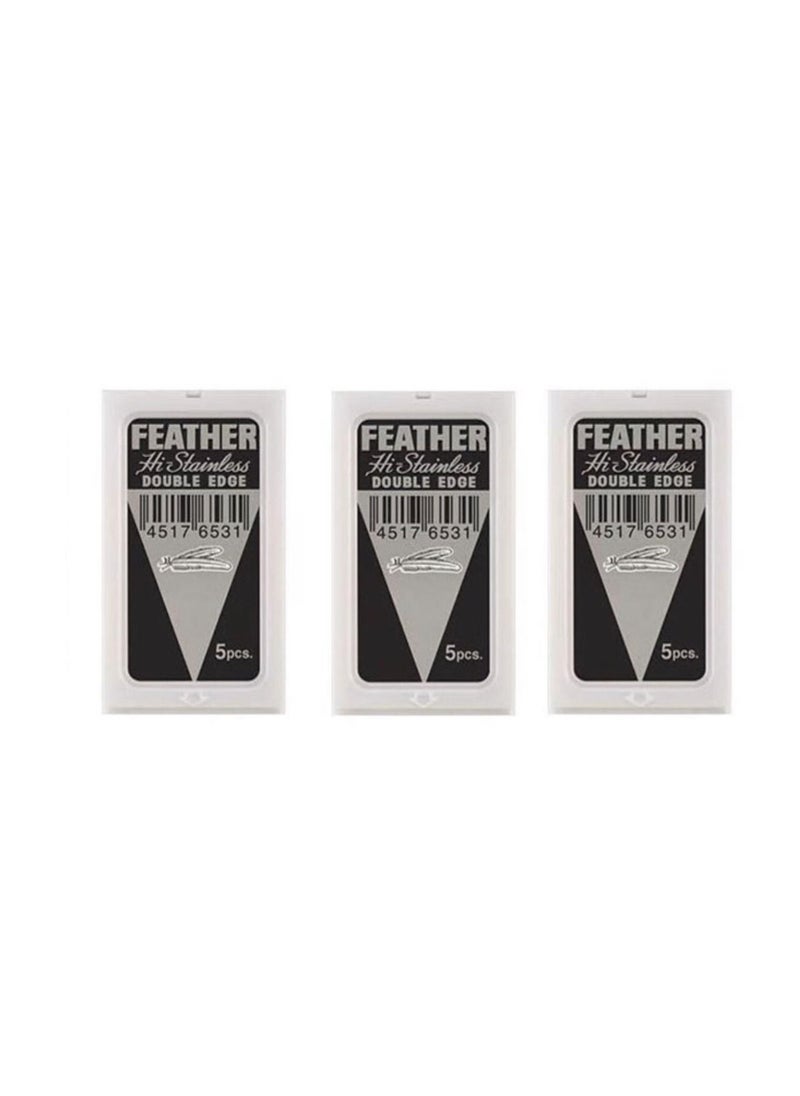 Feather 15-Count Double Edge Safety Razor Blades 