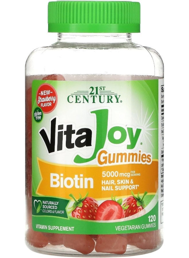 21st Century Vitajoy Gummies Biotin 5000 Mcg, 120 Gummies - Image 1