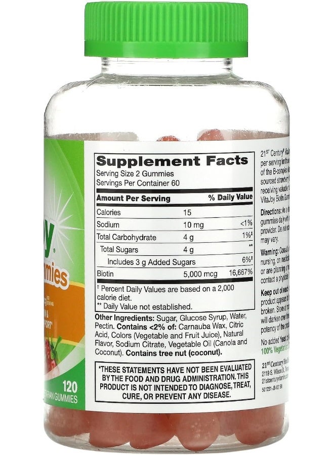 21st Century Vitajoy Gummies Biotin 5000 Mcg, 120 Gummies - Image 2