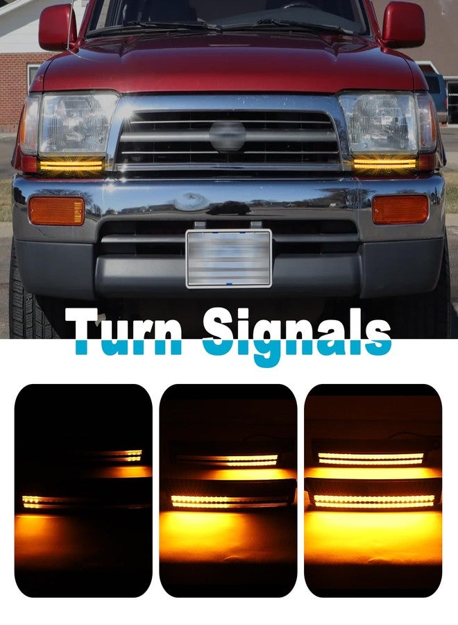 BreTrewri Daytime Running Lights Fog Lights fit for 1996-2002 toyota 4Runner headlights Turn Signal Lights Assembly(1996-2002-4Runner) - Image 4