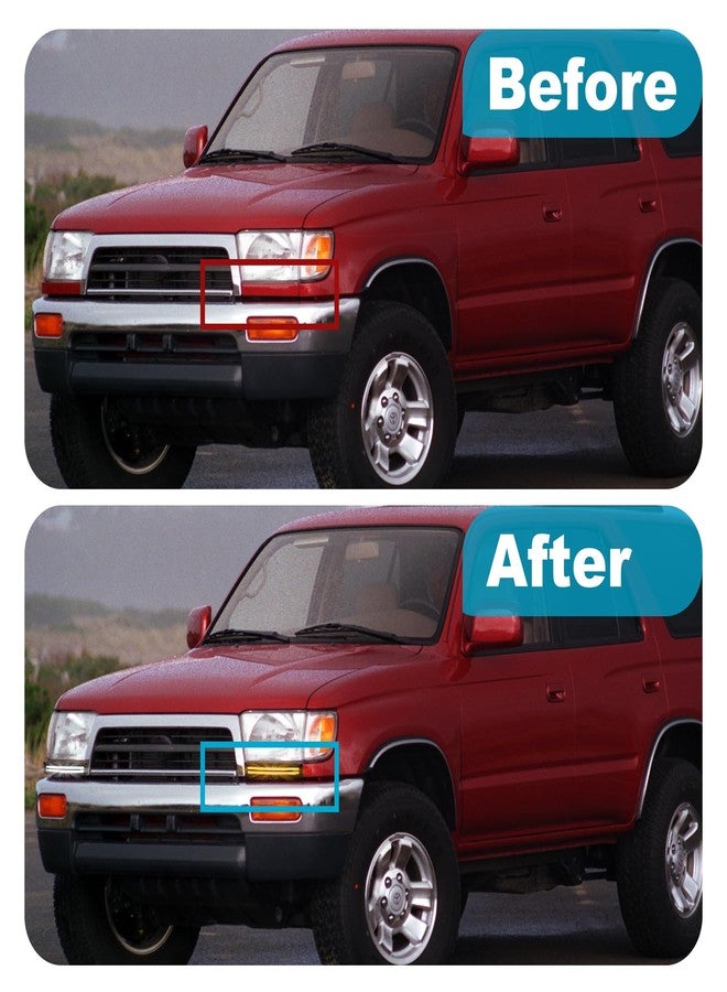 BreTrewri Daytime Running Lights Fog Lights fit for 1996-2002 toyota 4Runner headlights Turn Signal Lights Assembly(1996-2002-4Runner) - Image 2